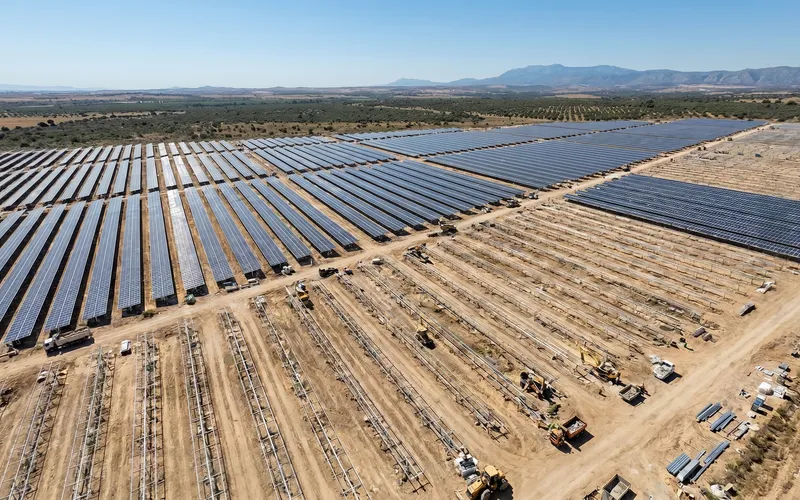 Seguimiento de parque fotovoltaico en construcción con dron